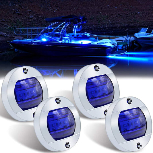 Boat LED Night Fishing Lights, Courtesy Lights, Deck Lights, Marine Boat Led Lights, Boat Interior Lights, Boat Navigation Lights, Navigation Lights for Boats Led (Blue)