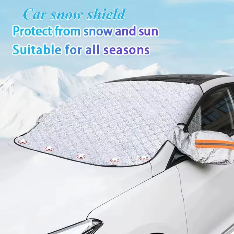 Magnetic Car Snow Shield Frost Prevention Frost Prevention Front Windshield Sunshade Thickened Snow Shield Car Coat 1PC