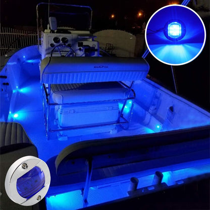 Boat LED Night Fishing Lights, Courtesy Lights, Deck Lights, Marine Boat Led Lights, Boat Interior Lights, Boat Navigation Lights, Navigation Lights for Boats Led (Blue)